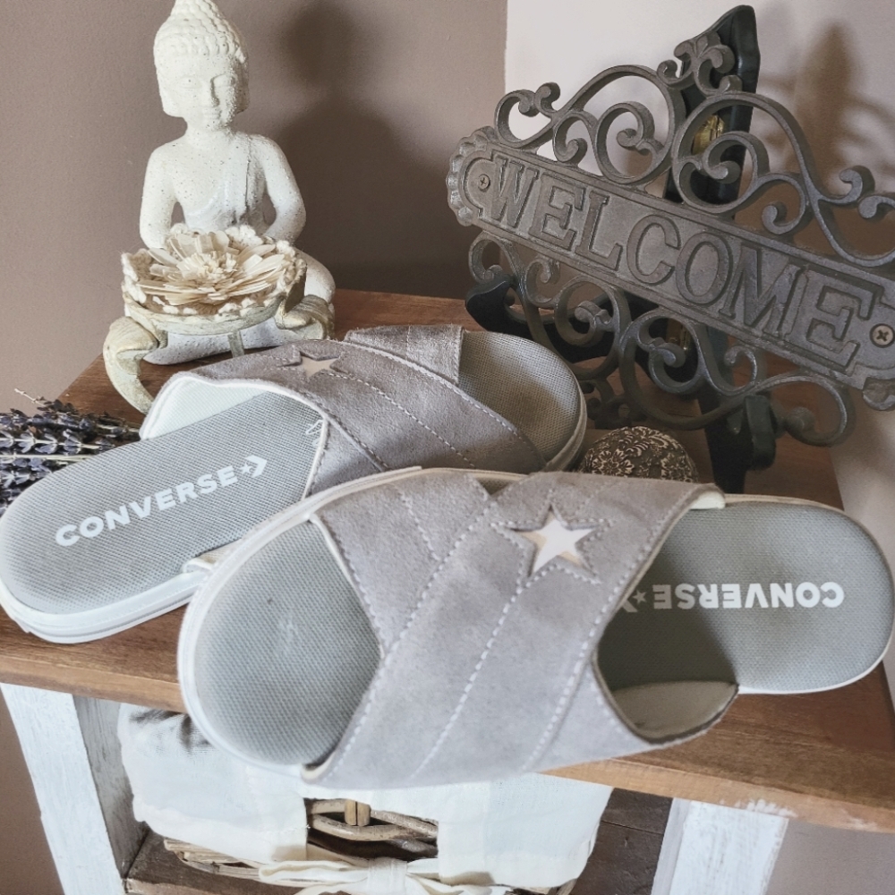 Converse Light Gray Slide Sandals